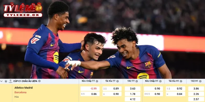 Soi kèo Atletico Madrid vs Barcelona (02h00 ngày 15/04) tứ kết Champions League 3 Chi tiết kèo Atletico Madrid vs Barcelona